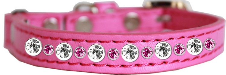 Posh Jeweled Cat Collar Bright Pink Size 10